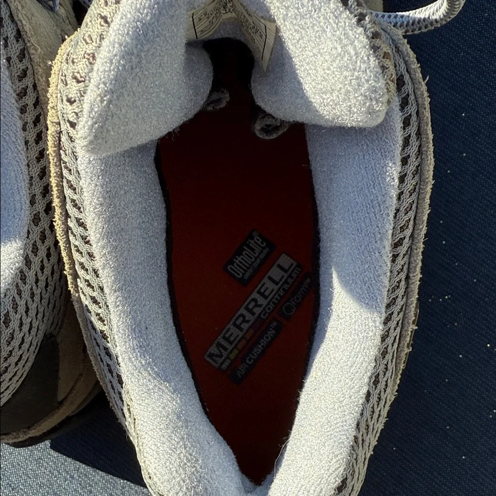 Merrell Moab Gray periwinkle Lace Up waterproof athletic hiking Boots - Picture 3 of 7